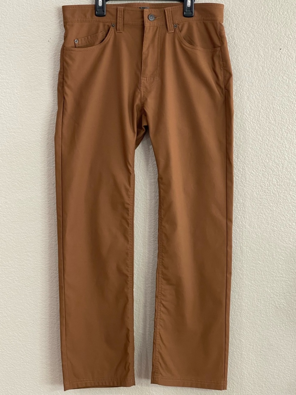 Prana Men's Brion II Caramel Brown Straight Chino Pants Size 32x30
